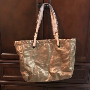 Large Gold purse with Handles